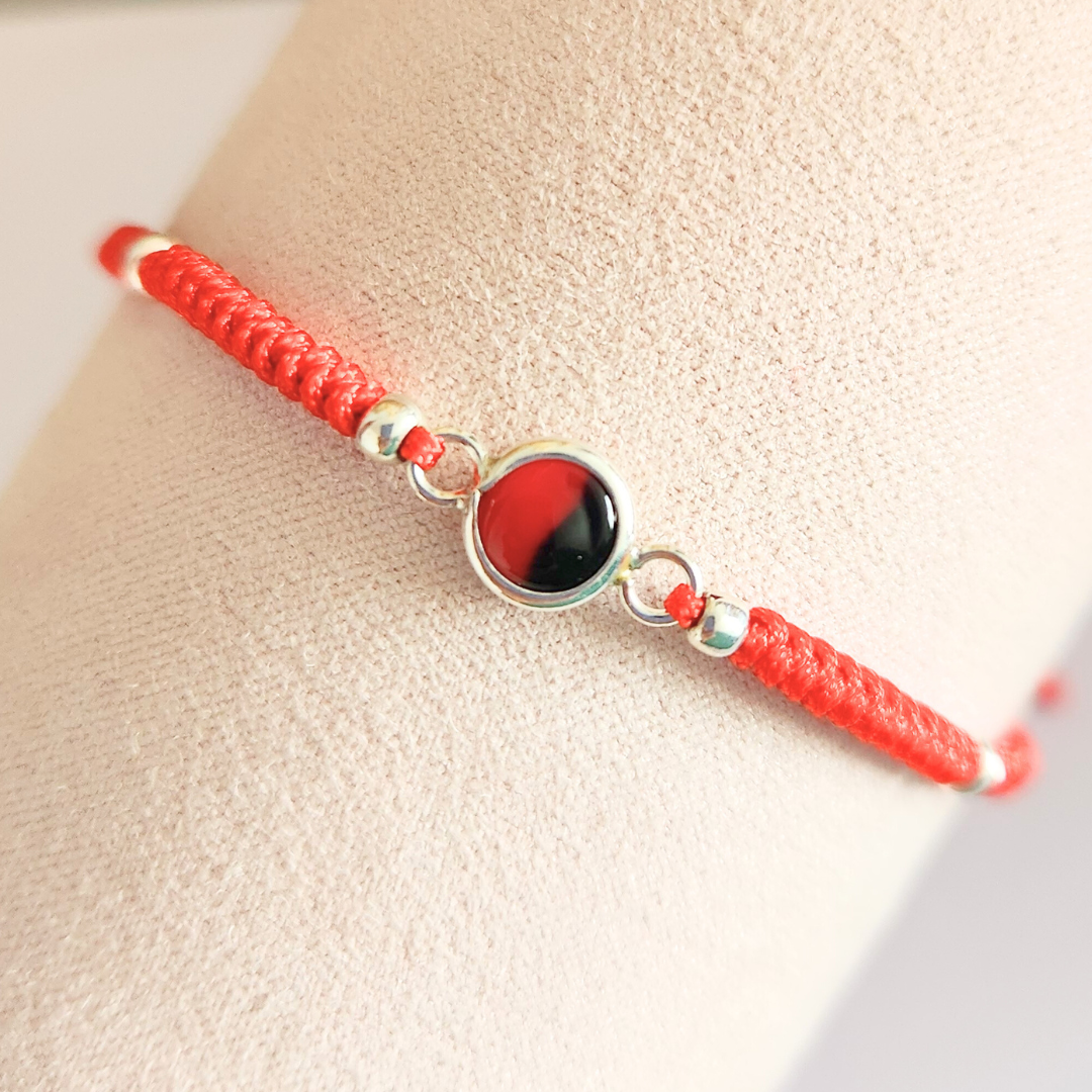 Pulsera Hilo Huayruro - Colección Plata