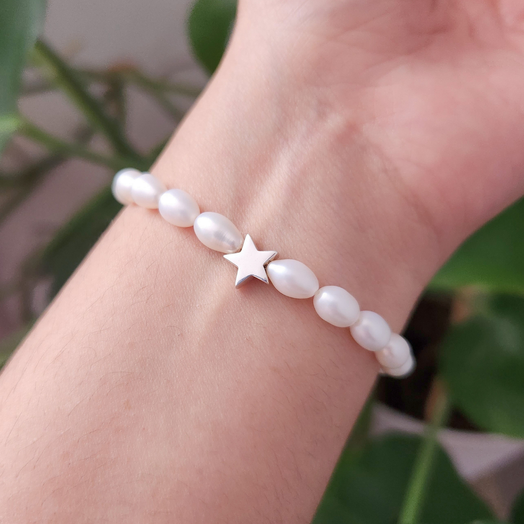 Pulsera Perlas Estrella - Colección Plata