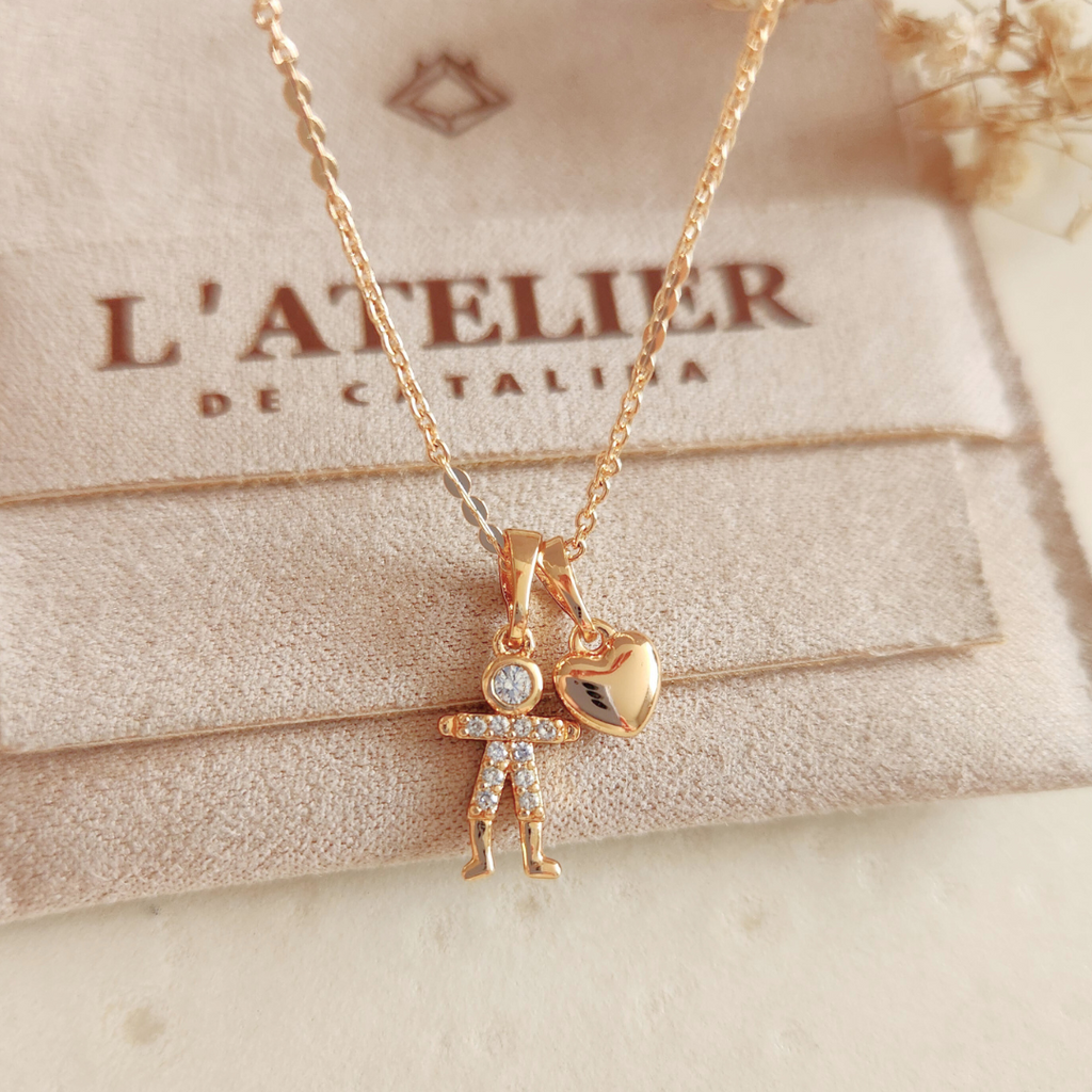 Collar Niño Corazón - Colección Acero