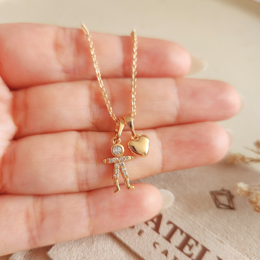 Collar Niño Corazón - Colección Acero