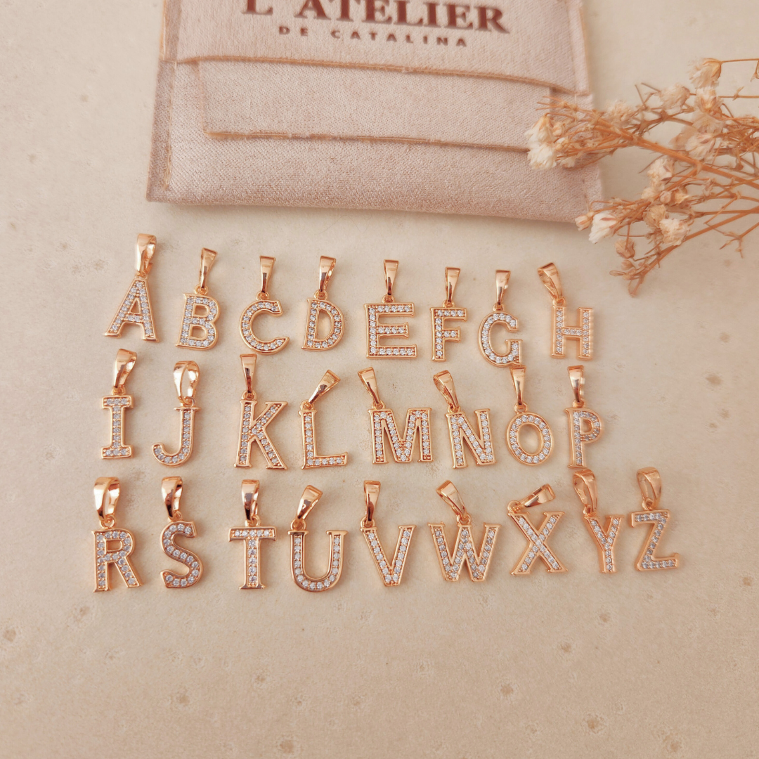 Pulsera Bolitas Iniciales - Colección Acero