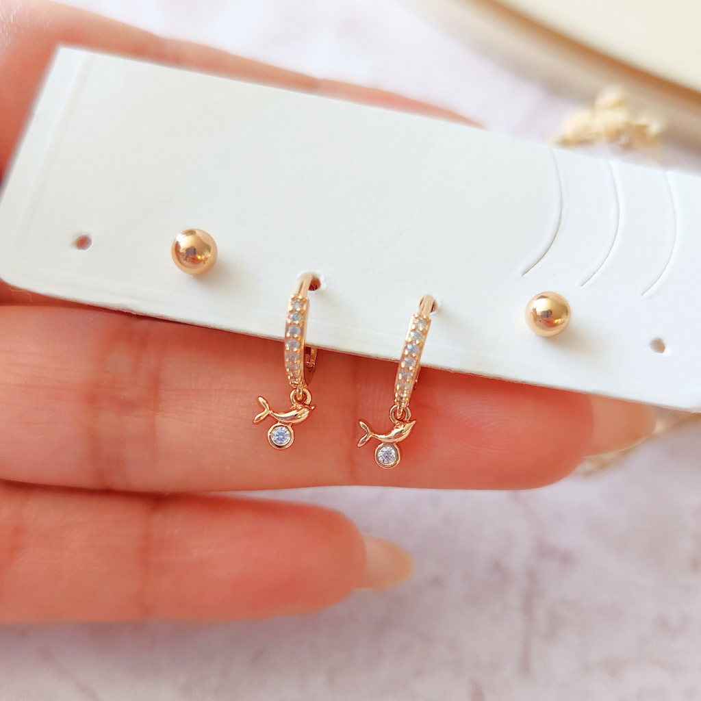 Set Argolla Delfín + Bolita Mini - Colección Acero