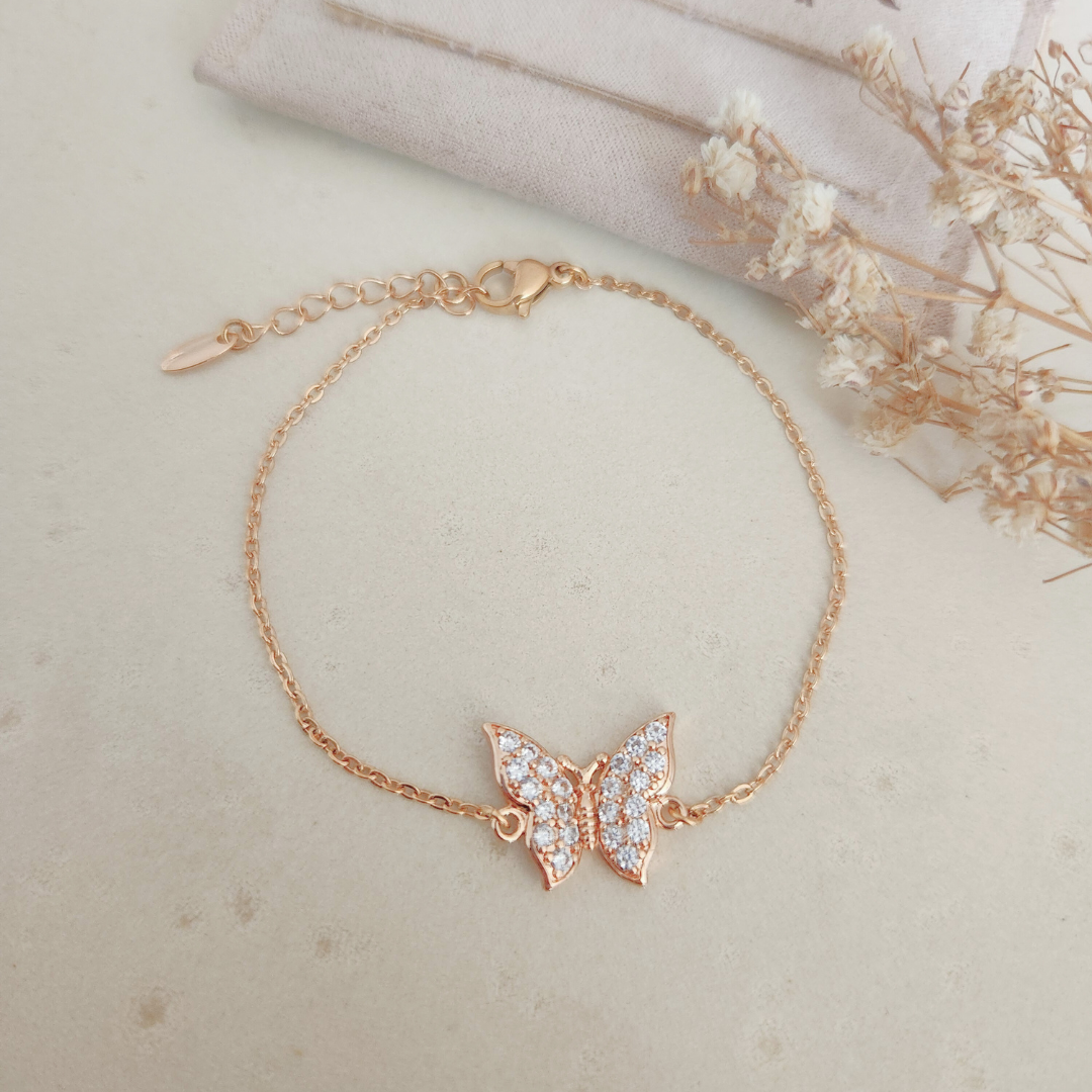 Pulsera Mariposa Strass - Colección Acero Imagen principal del producto