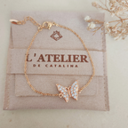 Pulsera Mariposa Strass - Colección Acero