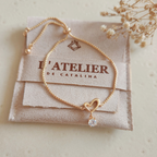 Pulsera Regulable Corazón Cristal - Colección Acero