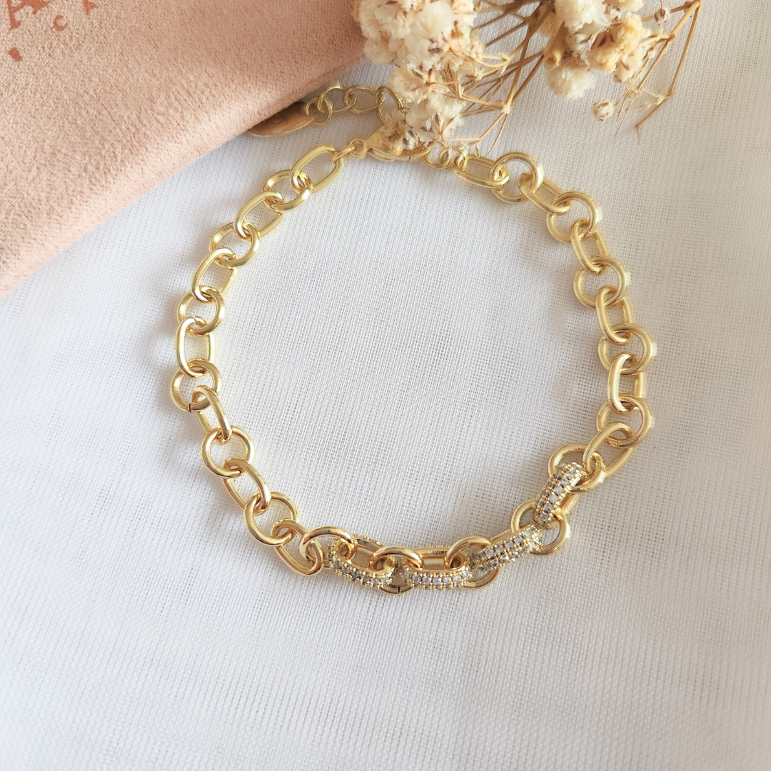 Pulsera Estella Gold - Colección Acero