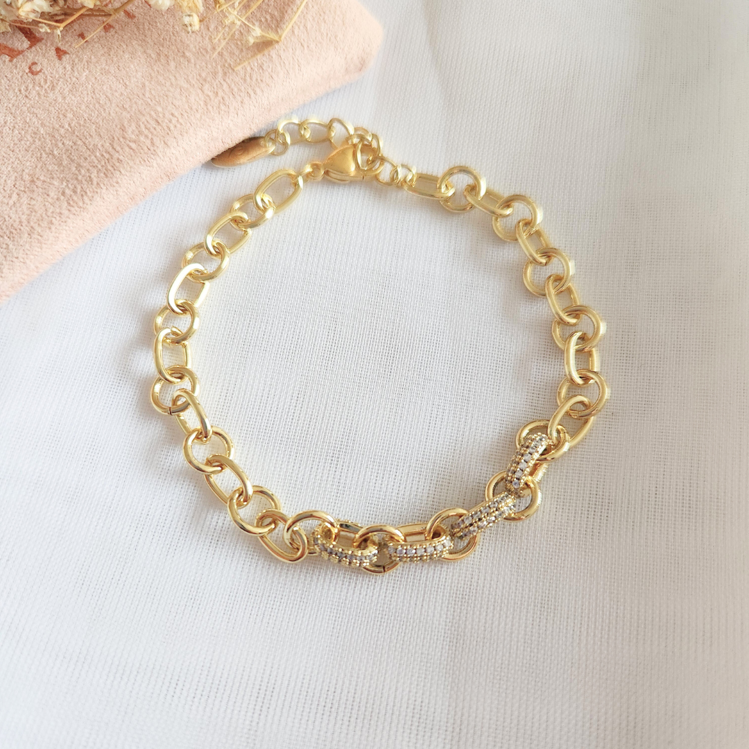 Pulsera Estella Gold - Colección Acero
