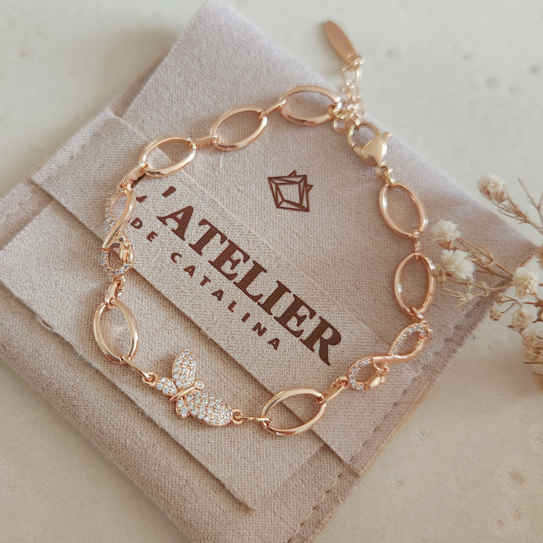 Pulsera Mariposa Eslabones - Colección Acero Imagen secundaria del producto