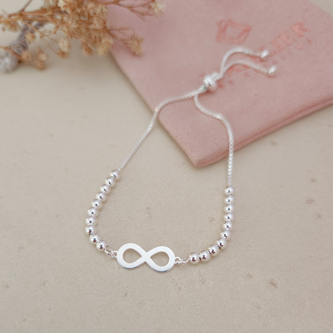 Pulsera Regulable Infinito - Colección Plata