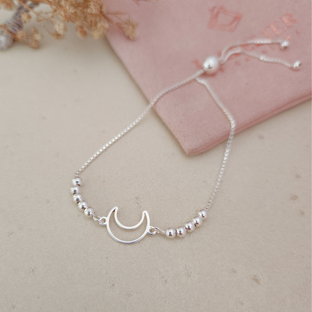 Pulsera Regulable Luna - Colección Plata Imagen principal del producto