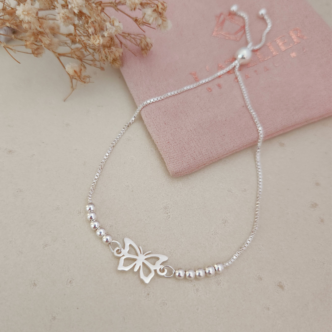 Pulsera Regulable Mariposa - Colección Plata Imagen principal del producto