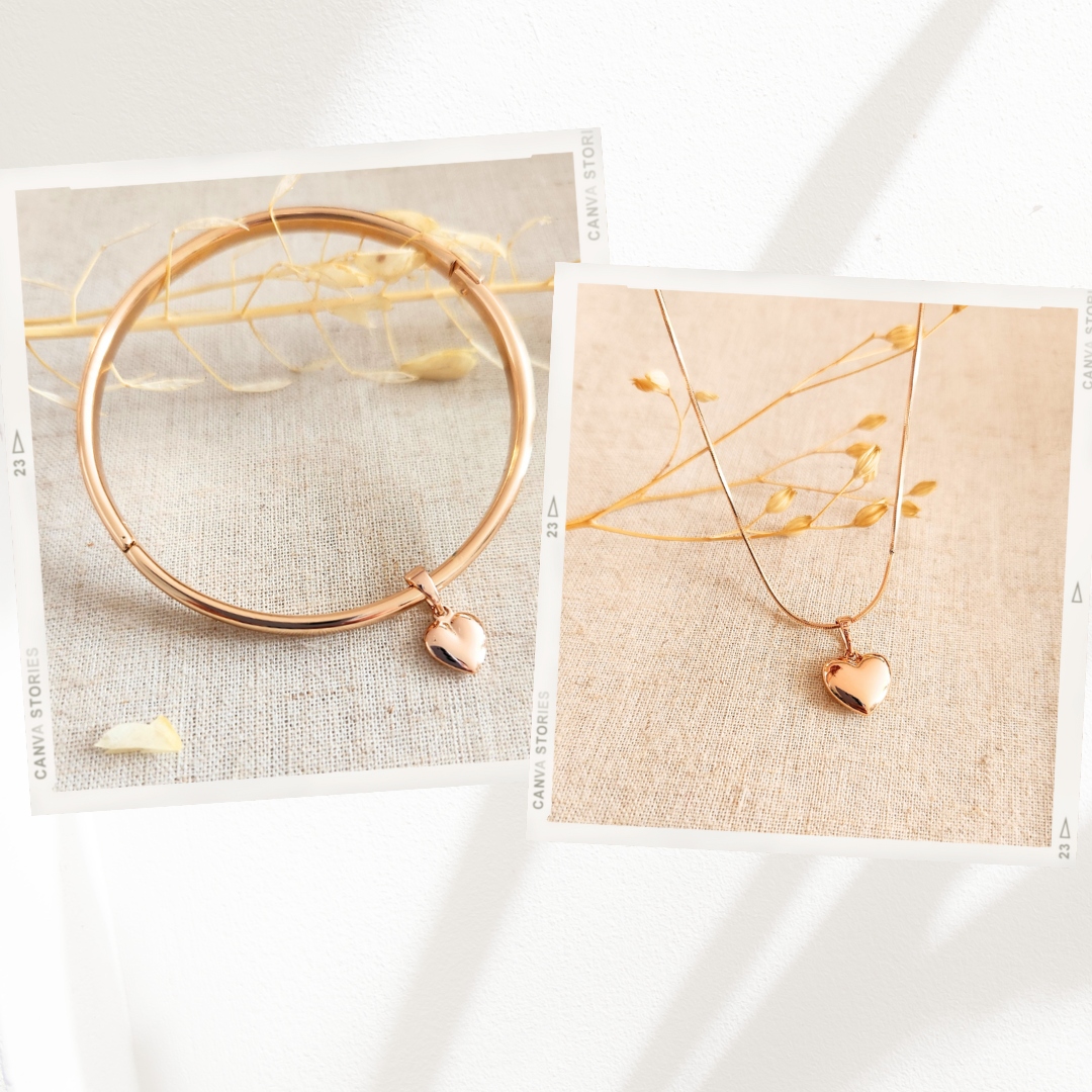 Set Love Collar + Pulsera- Colección Acero