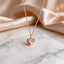 Collar Corazón Blanco Rose - Colección Acero