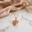 Collar Corazón Bombeado Ramas - Colección Acero