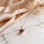 Collar Corazón Azul Rose - Colección Acero