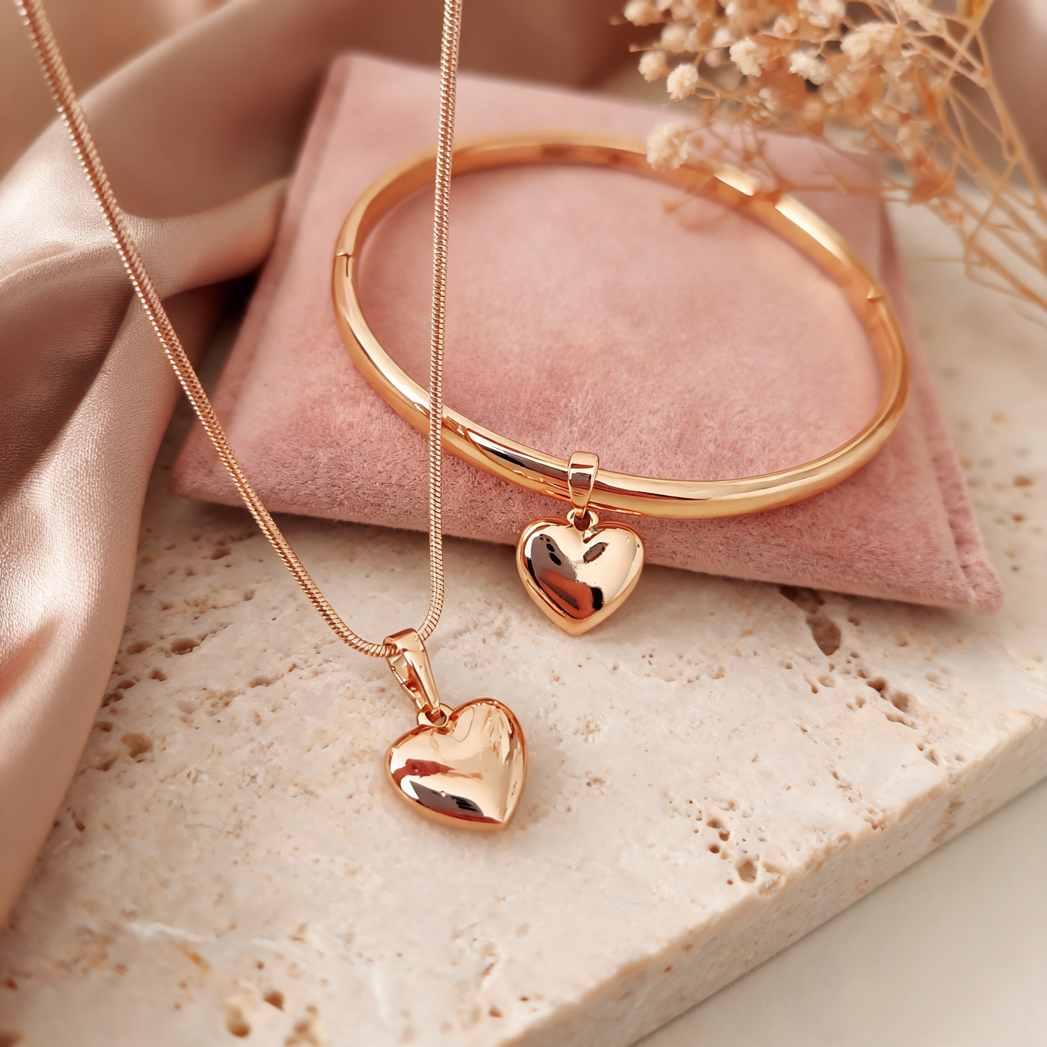 Set Love Collar + Pulsera- Colección Acero