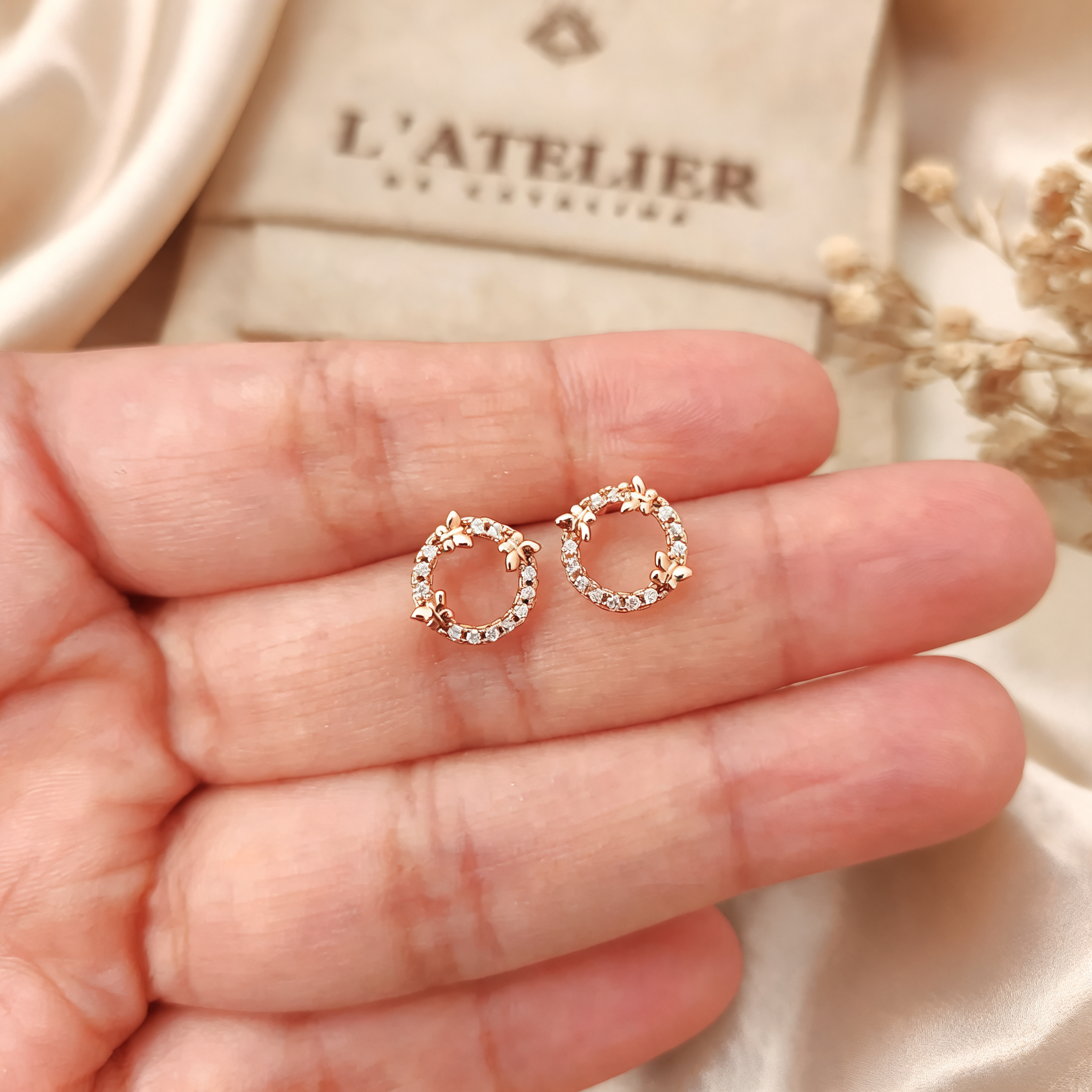 Aretes Karma Mariposas - Colección Acero