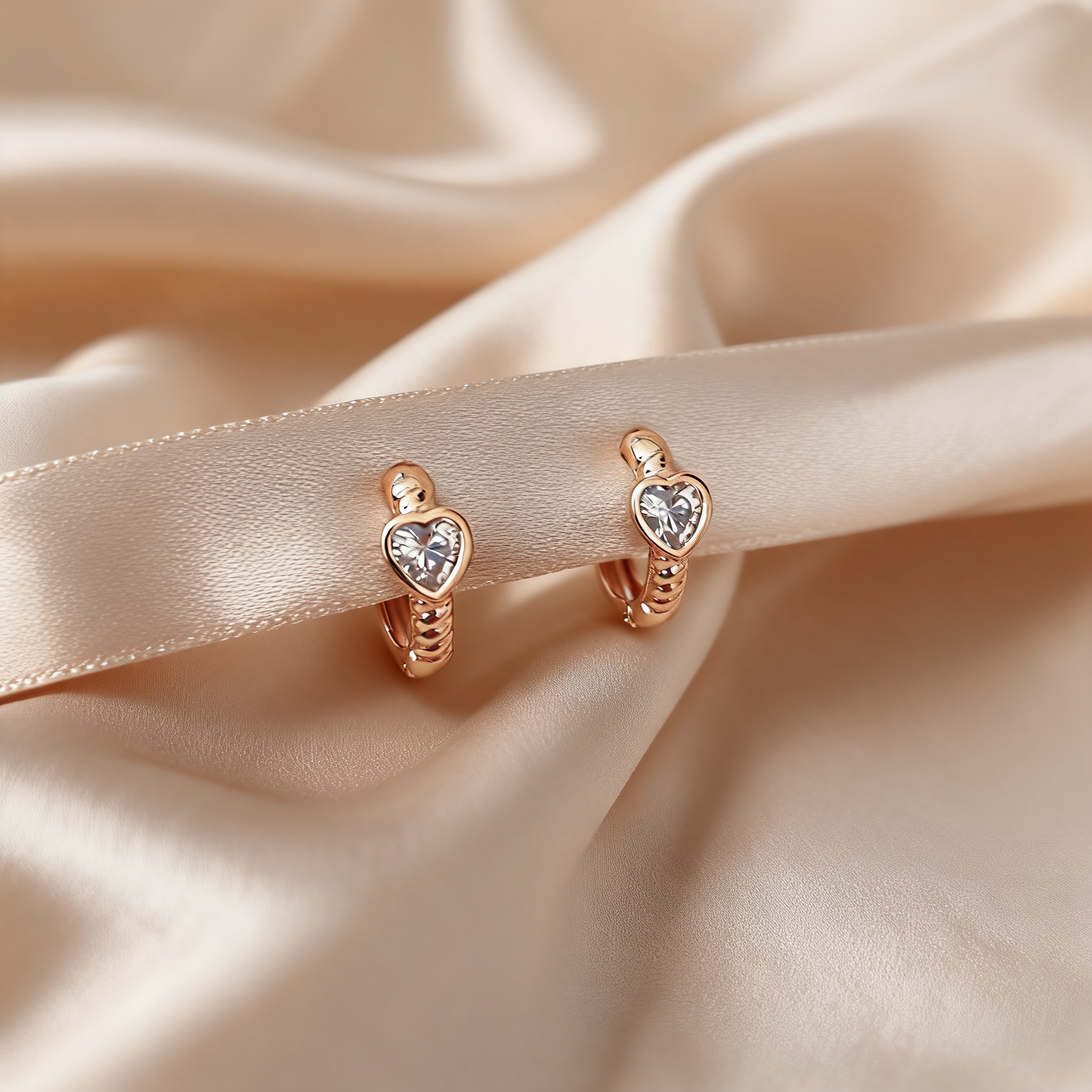 Argollas Corazón Blanco - Colección Acero