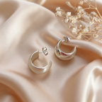 Aretes Amara Plateado - Colección Acero