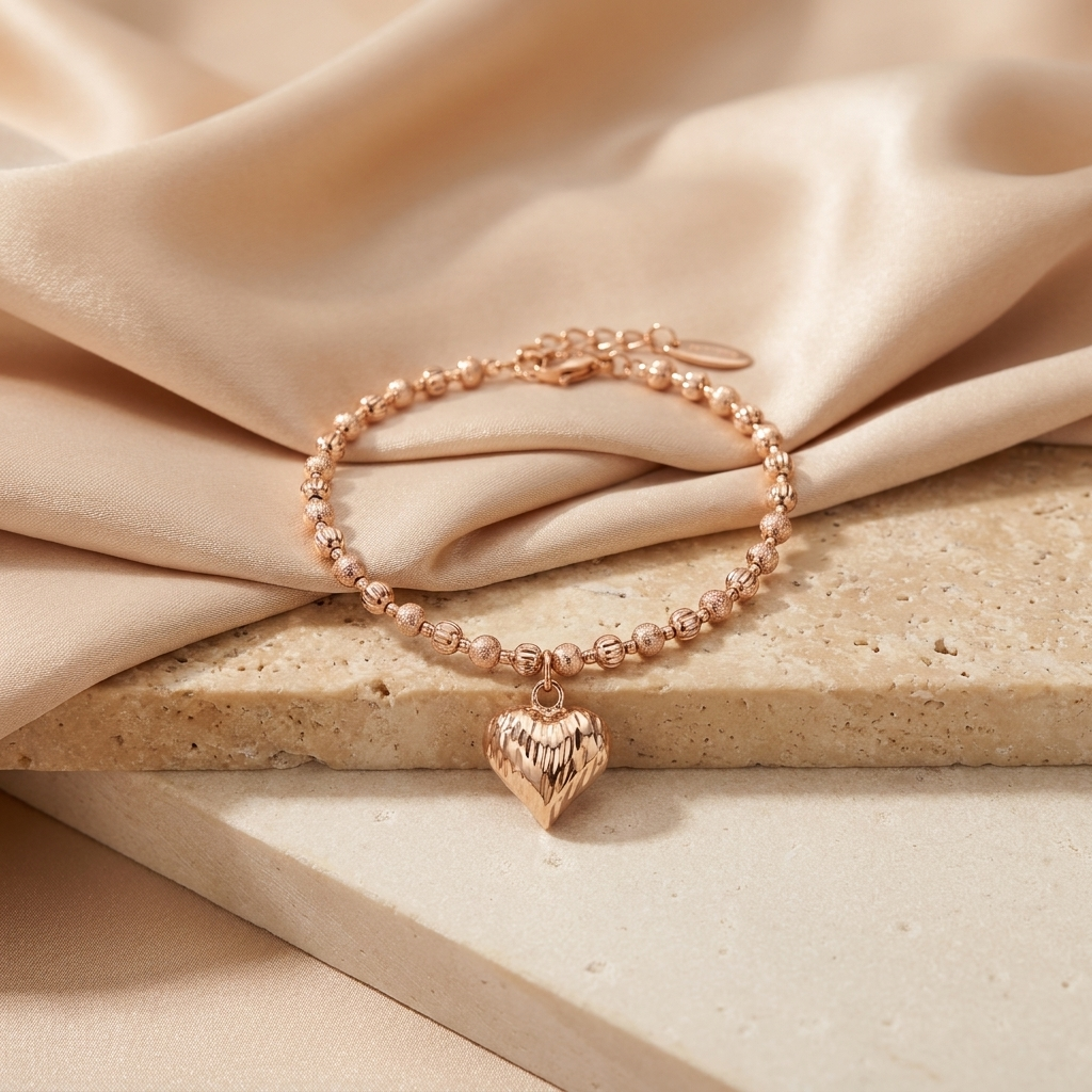 Pulsera Bolitas Corazón - Colección Trendy Imagen principal del producto