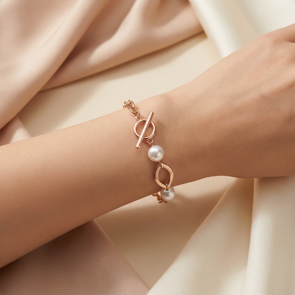 Pulsera Eslabones Perla - Colección Trendy