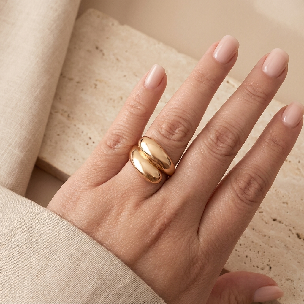 Anillo Gota Doble - Colección Trendy Imagen principal del producto