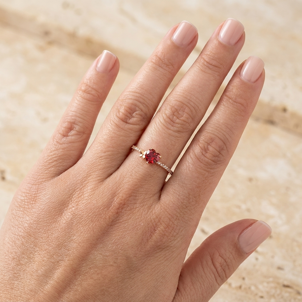 Anillo Corazón Rojo - Colección Trendy