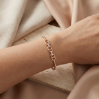 Brazalete Eslabones Cristales - Colección Trendy