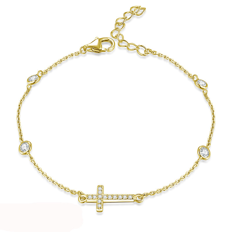 PULSERA CRUZ - PLATA 925