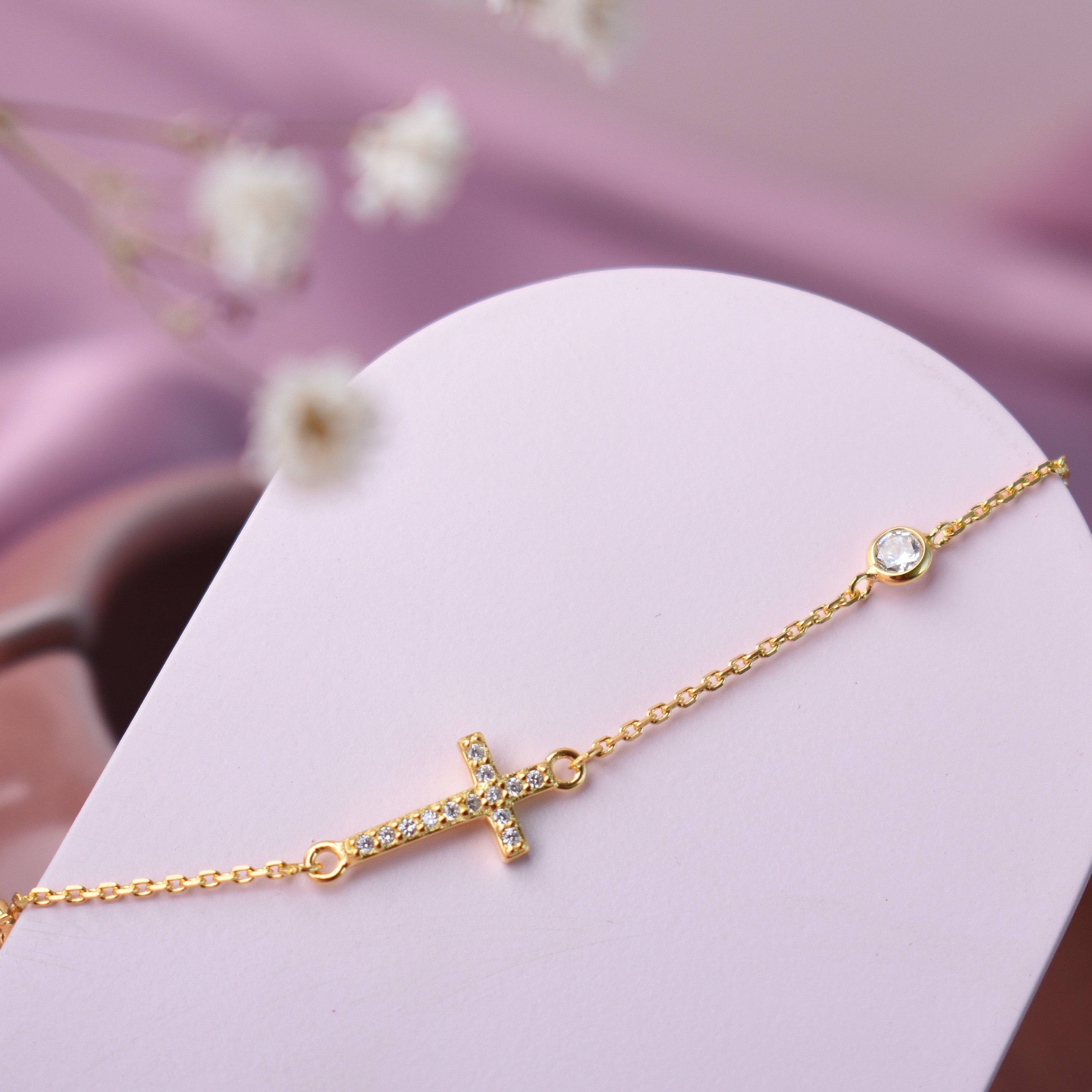PULSERA CRUZ - PLATA 925