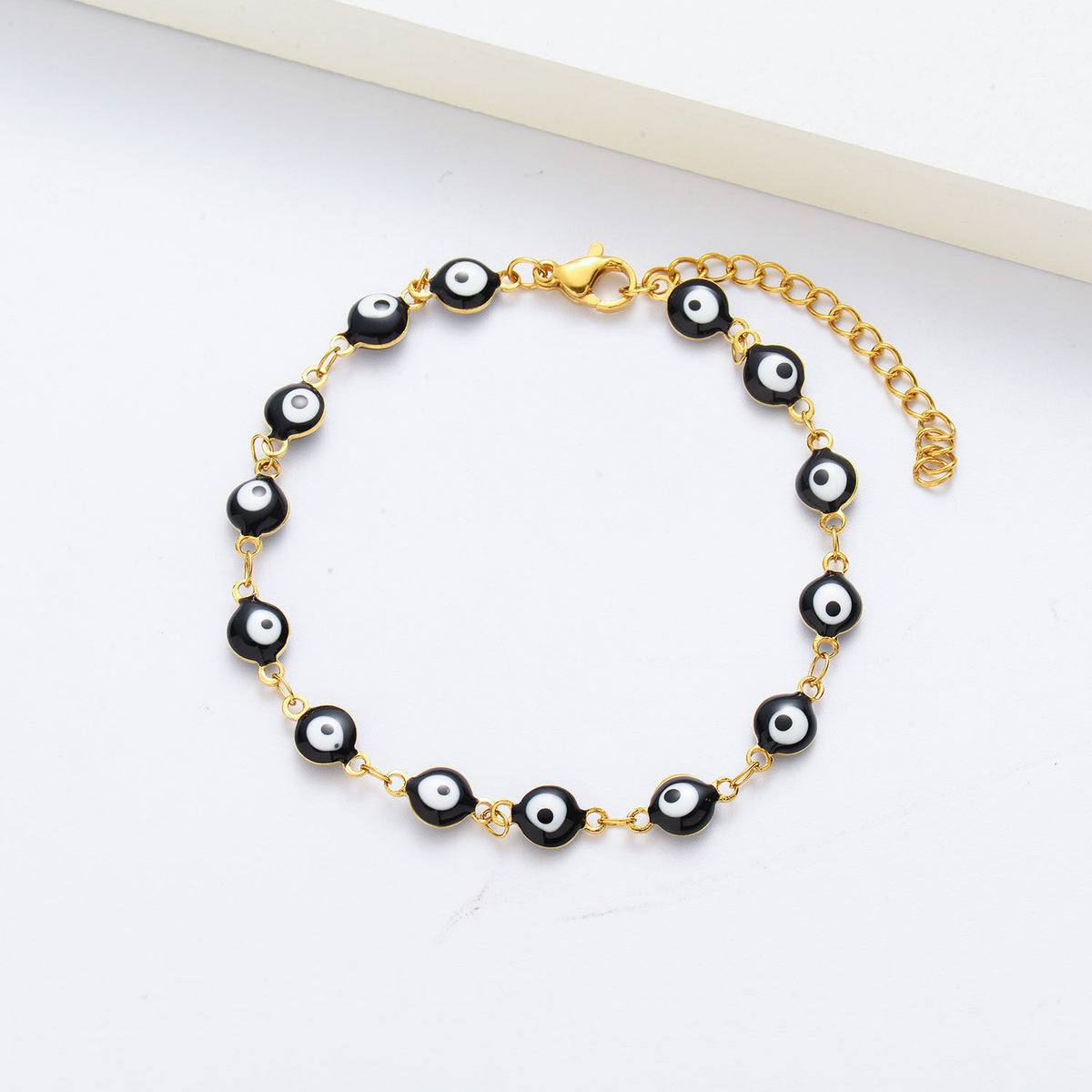 Pulsera Ojo Turco Negro - Colección Acero